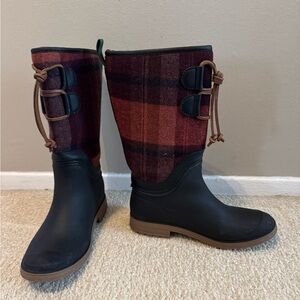 Kamik Abigail Women’s Plaid Rain Boots Size 5